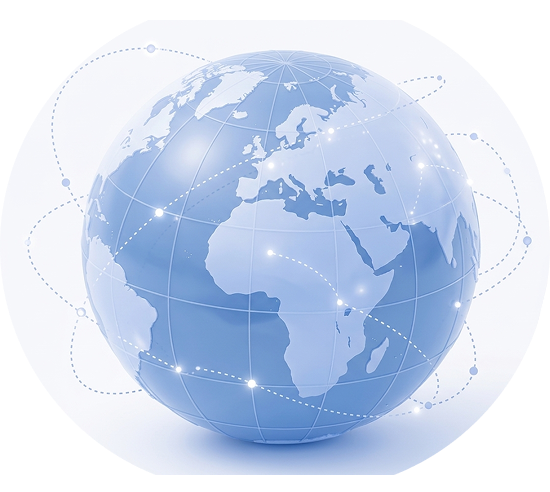 Digital globe showing global markets